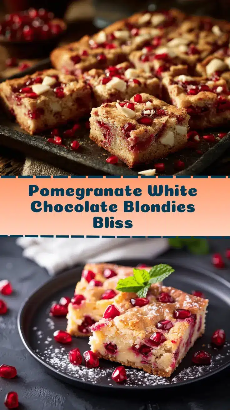 pomegranate white chocolate blondies recipe