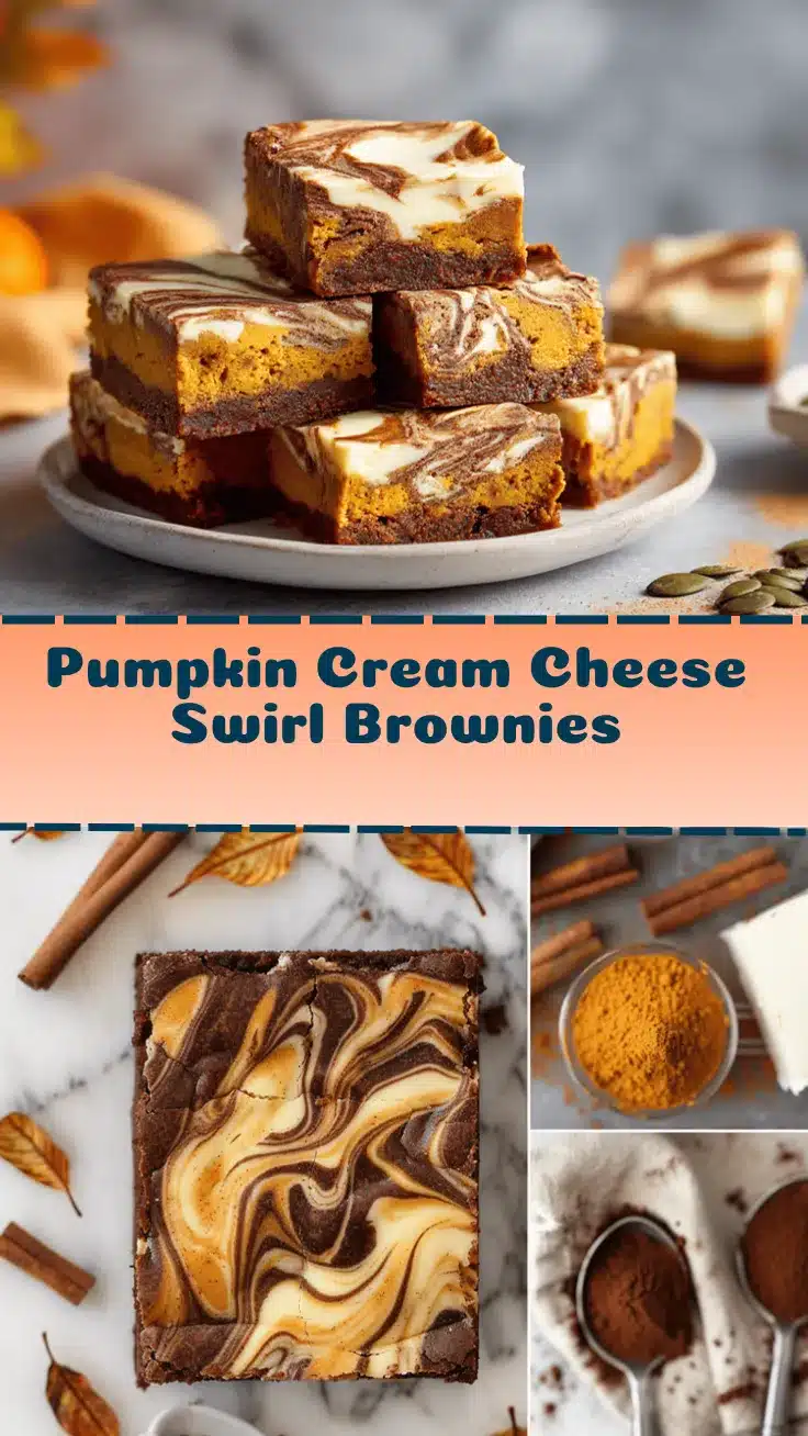 pumpkin cream cheese swirl brownies recipe