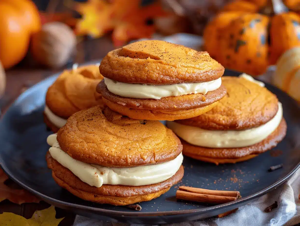 pumpkin cream cheese whoopie pies preparation steps