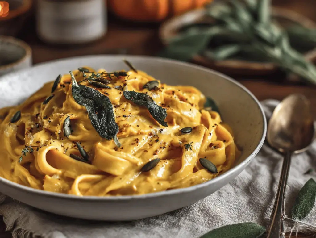 pumpkin sage pasta - featured image