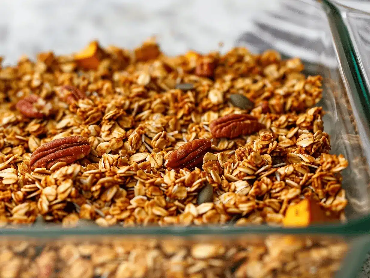 pumpkin spice granola clusters preparation steps