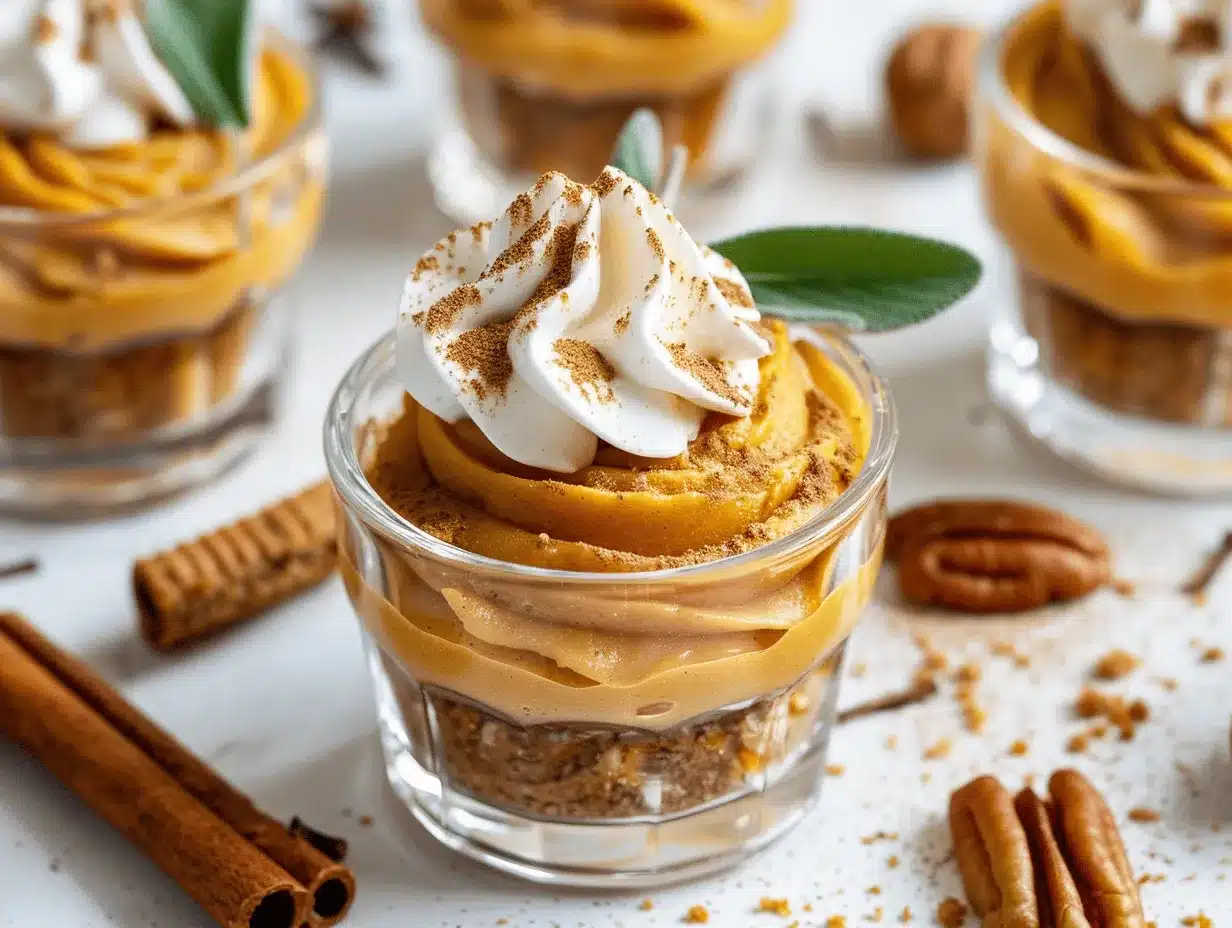 Pumpkin Spice Mousse Parfaits preparation steps