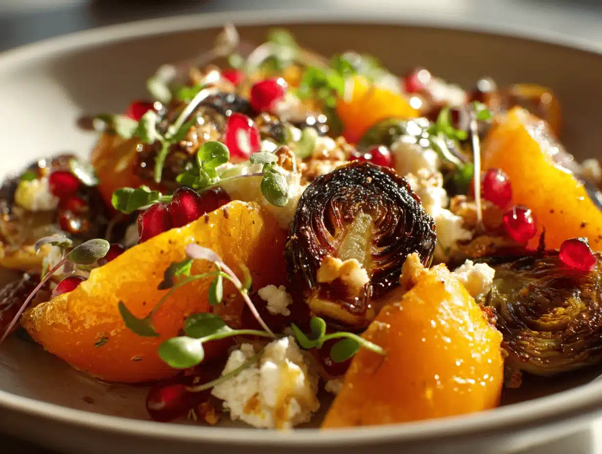 roasted Brussels sprout and persimmon salad - featured image