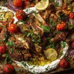 sheet pan chicken shawarma - featured image