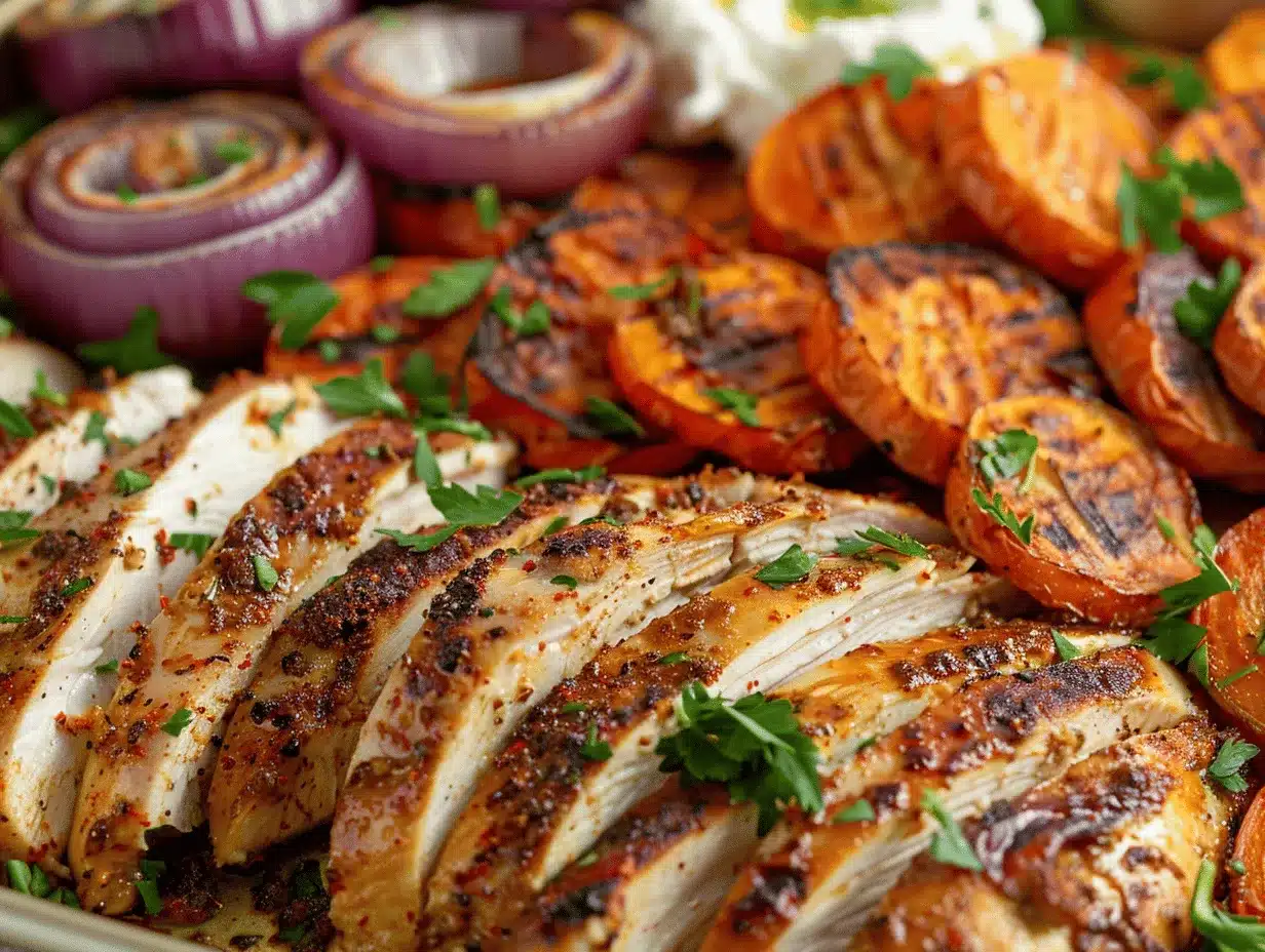 sheet pan chicken shawarma preparation steps