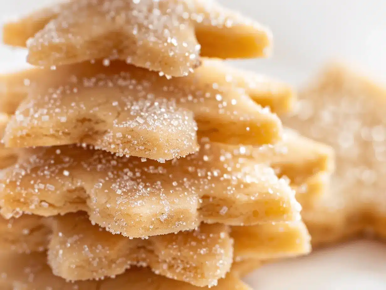 shortbread Christmas trees preparation steps
