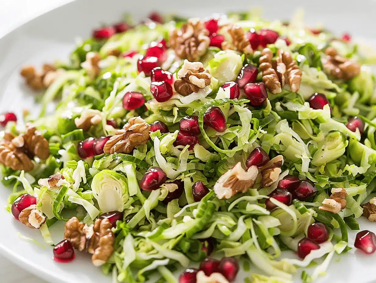 shredded Brussels sprout salad preparation steps