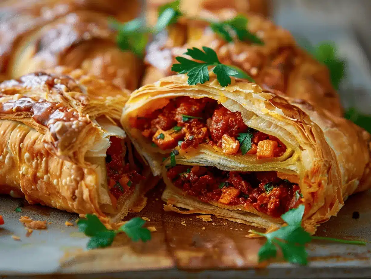 Spicy Chorizo and Sweet Potato Puffs preparation steps