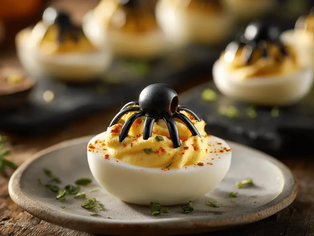 Spider Deviled Eggs - featured image