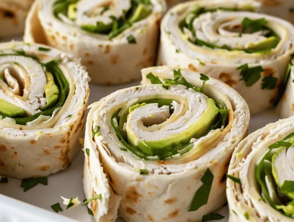 turkey and avocado pinwheels preparation steps