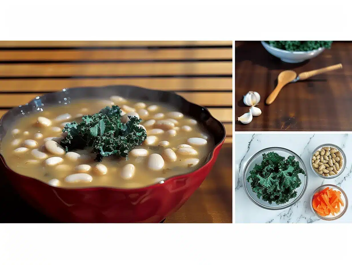 white bean and kale soup preparation steps