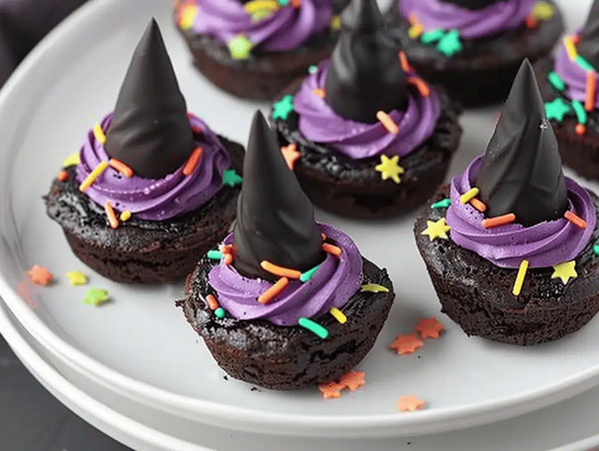 Witch Hat Brownies preparation steps