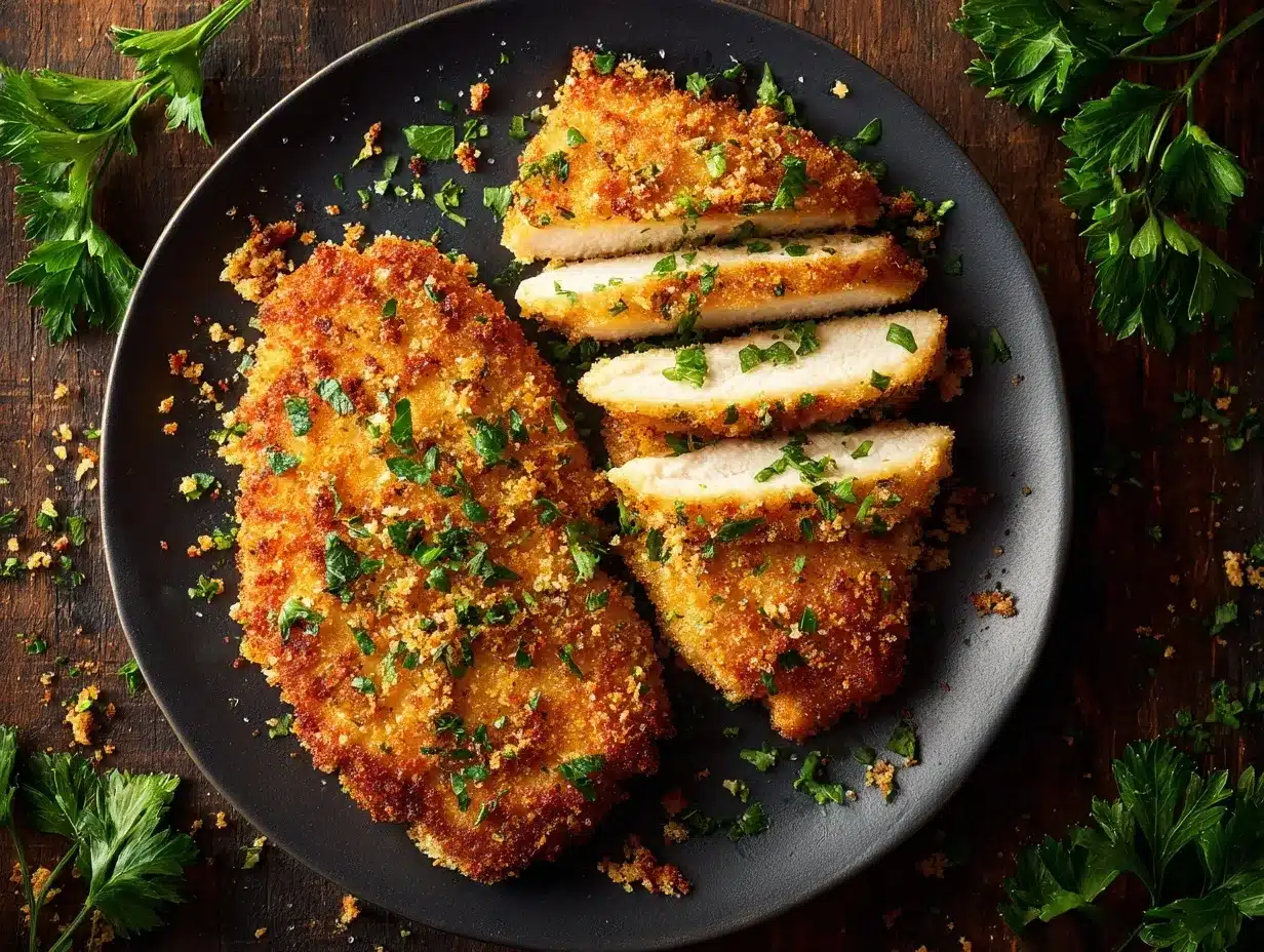Air Fryer Parmesan Crusted Chicken preparation steps