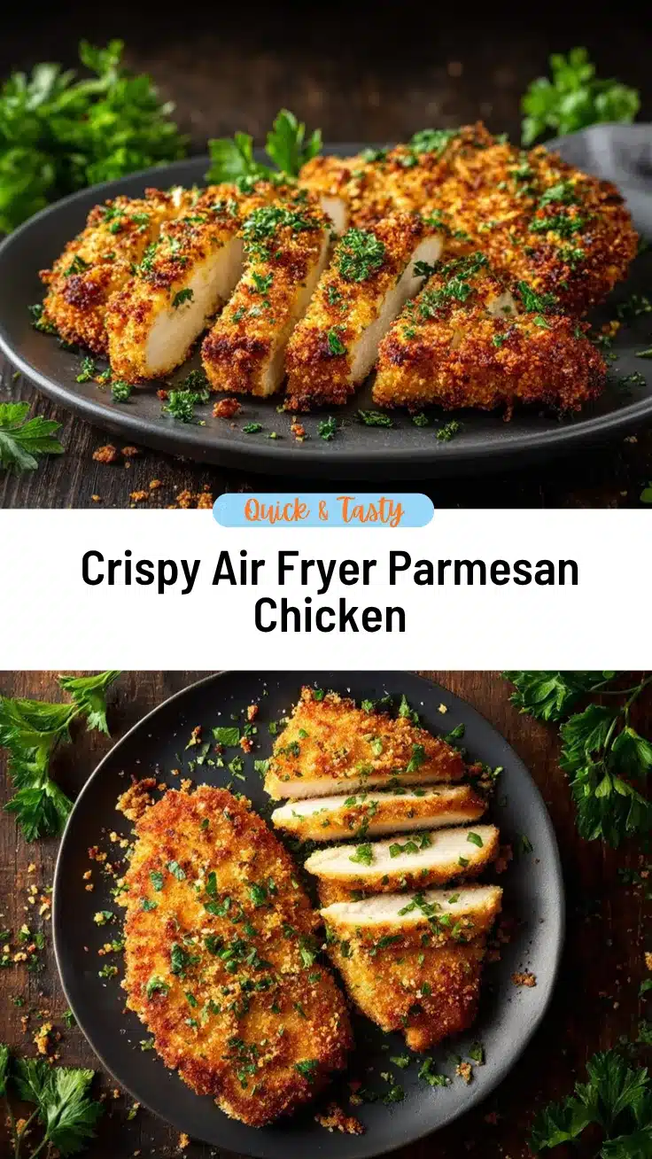 Air Fryer Parmesan Crusted Chicken recipe