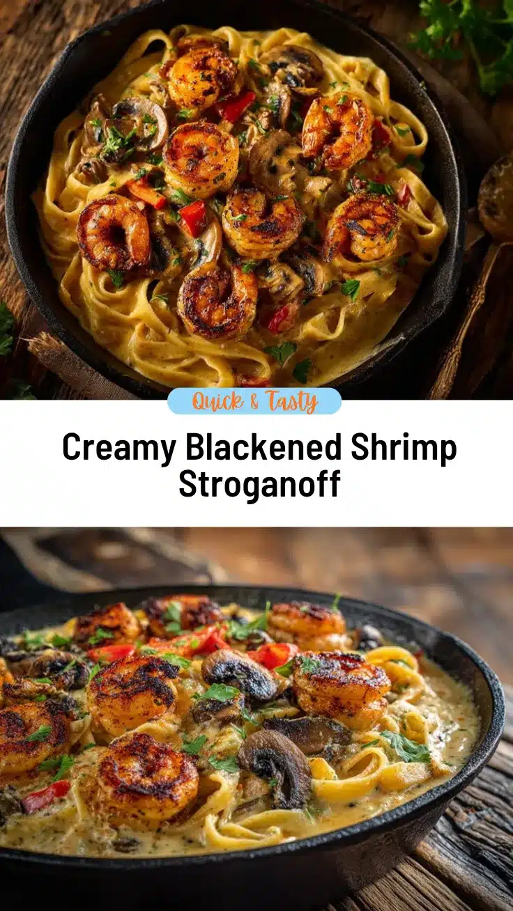 Blackened Shrimp Stroganoff recipe