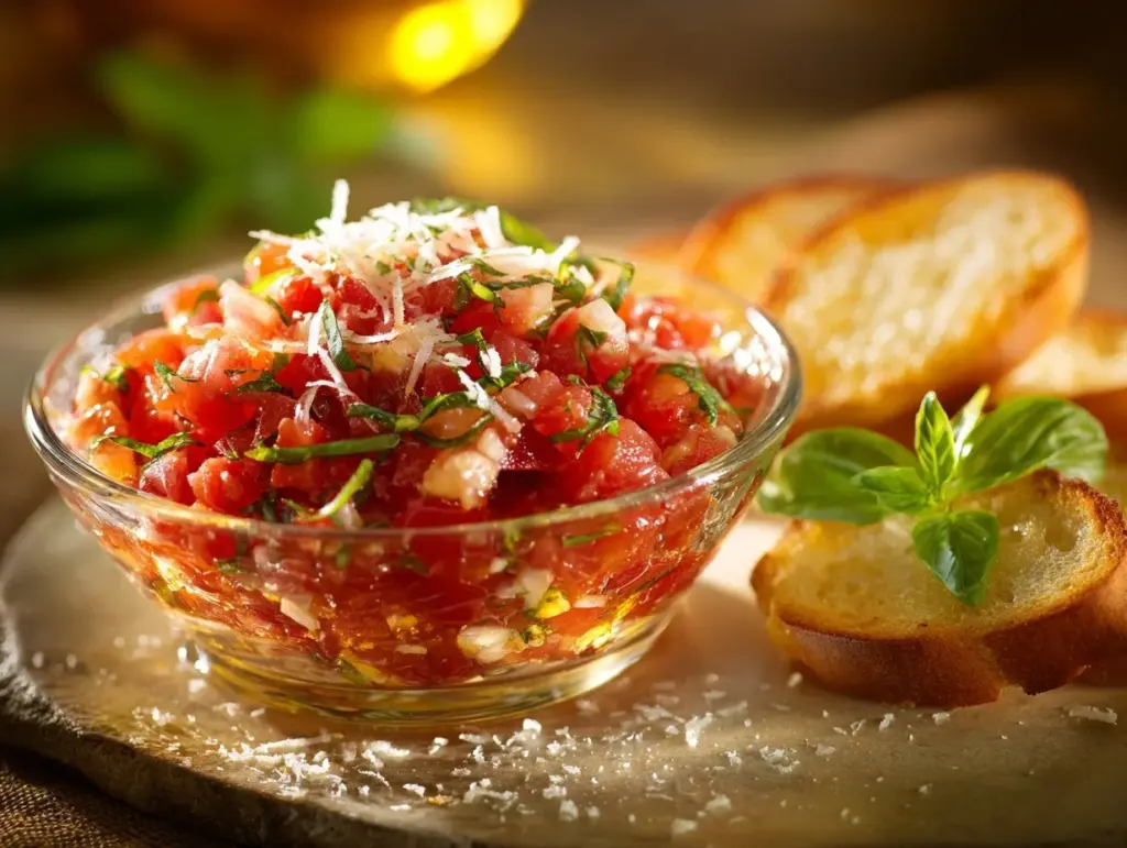 bruschetta dip recipe - featured image
