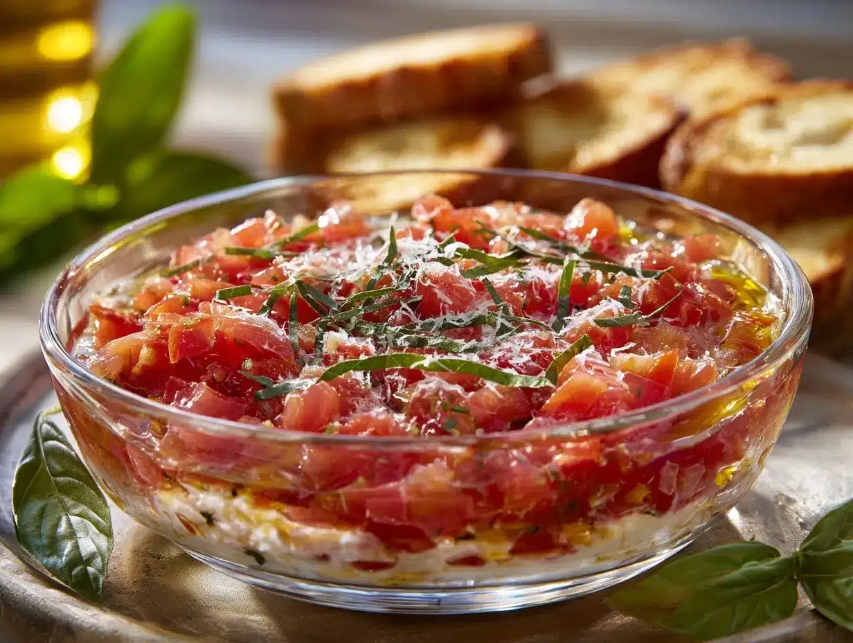 bruschetta dip recipe preparation steps