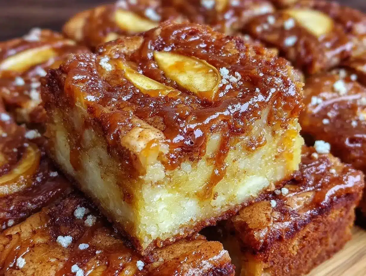 caramel apple snickerdoodle blondies preparation steps