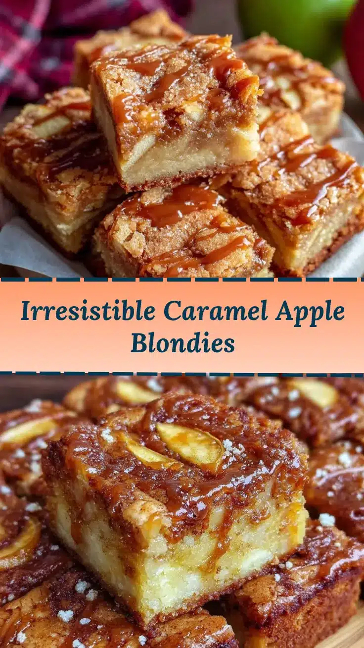 caramel apple snickerdoodle blondies recipe