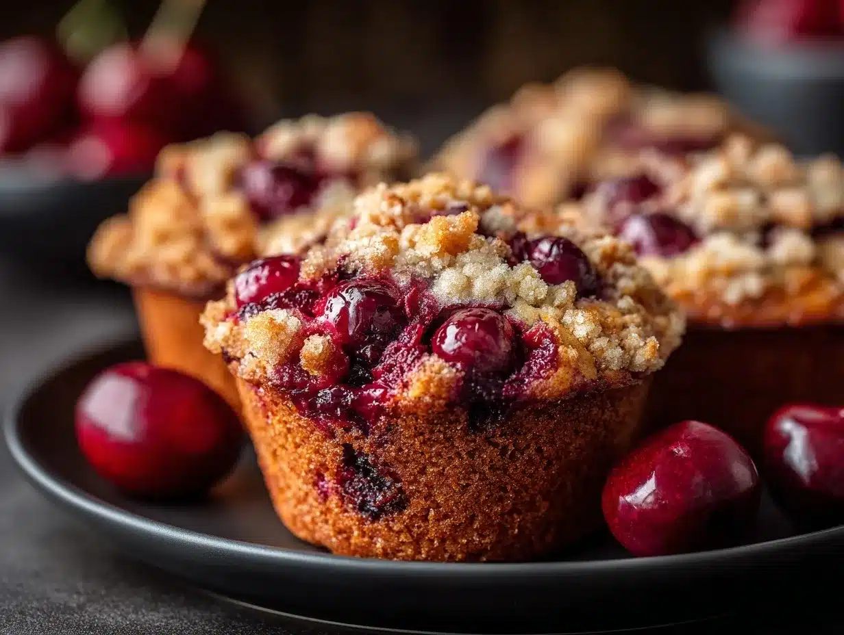 cherry cobbler muffins preparation steps