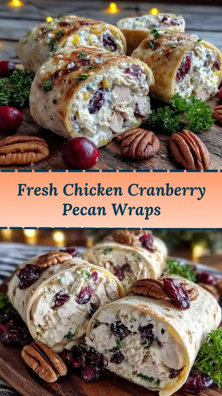 chicken cranberry pecan wraps recipe