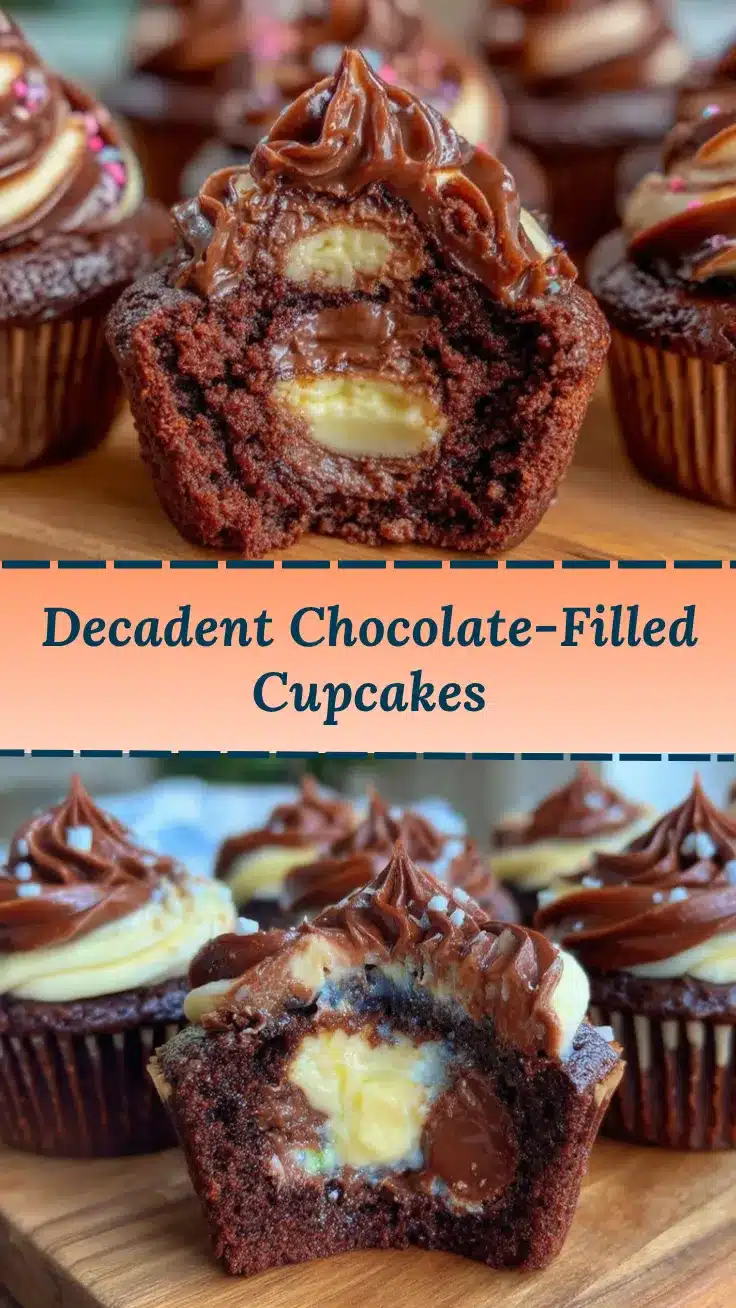 chocolate cupcakes with creamy filling recipe