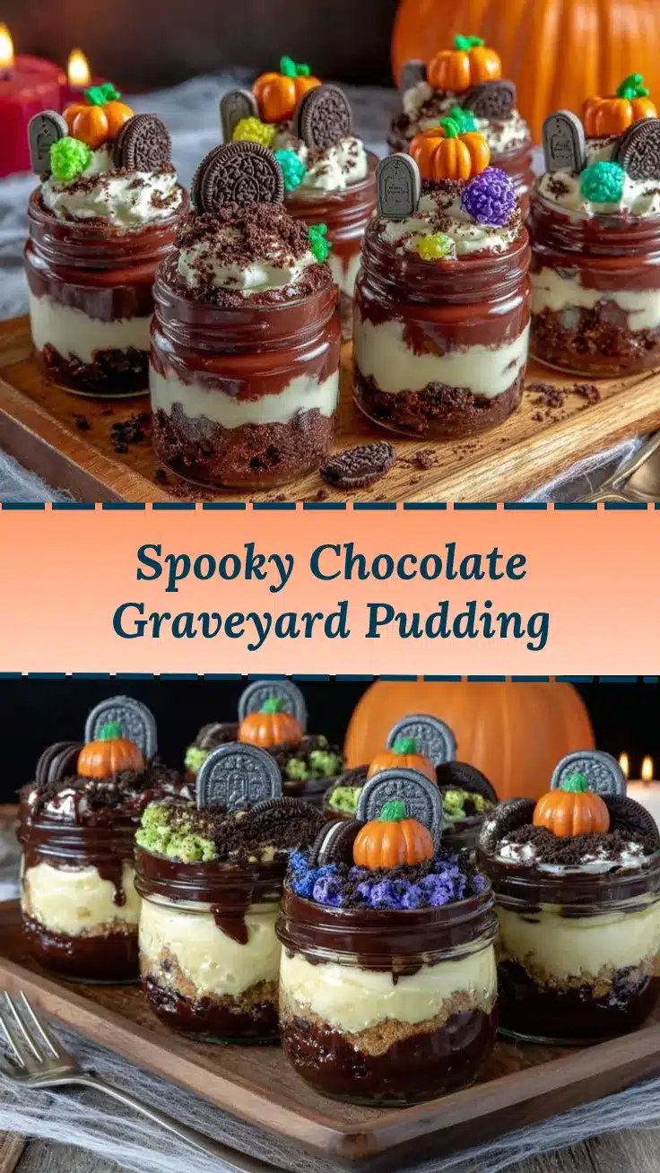 chocolate graveyard pudding jars recipe