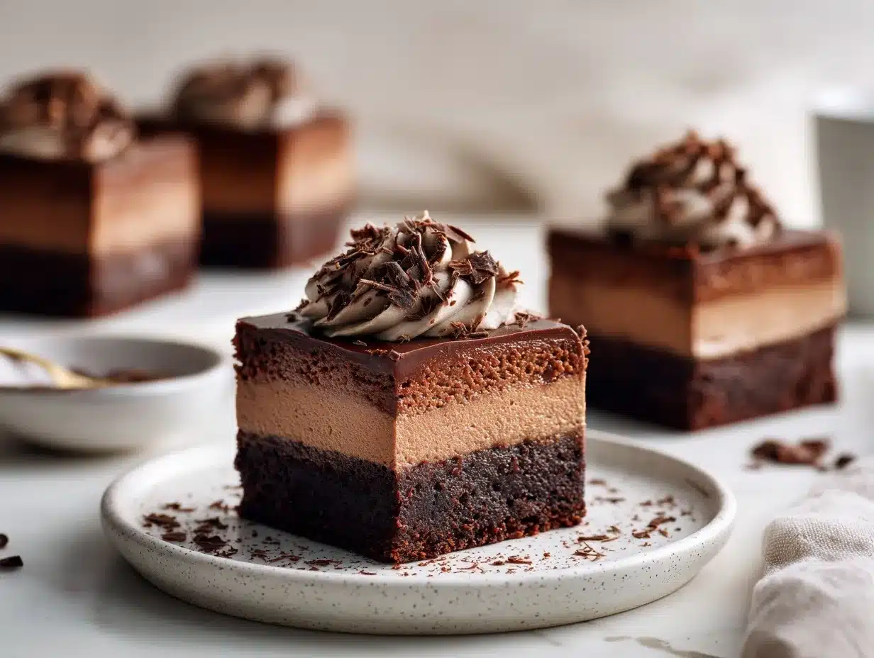 Chocolate Mousse Brownies preparation steps