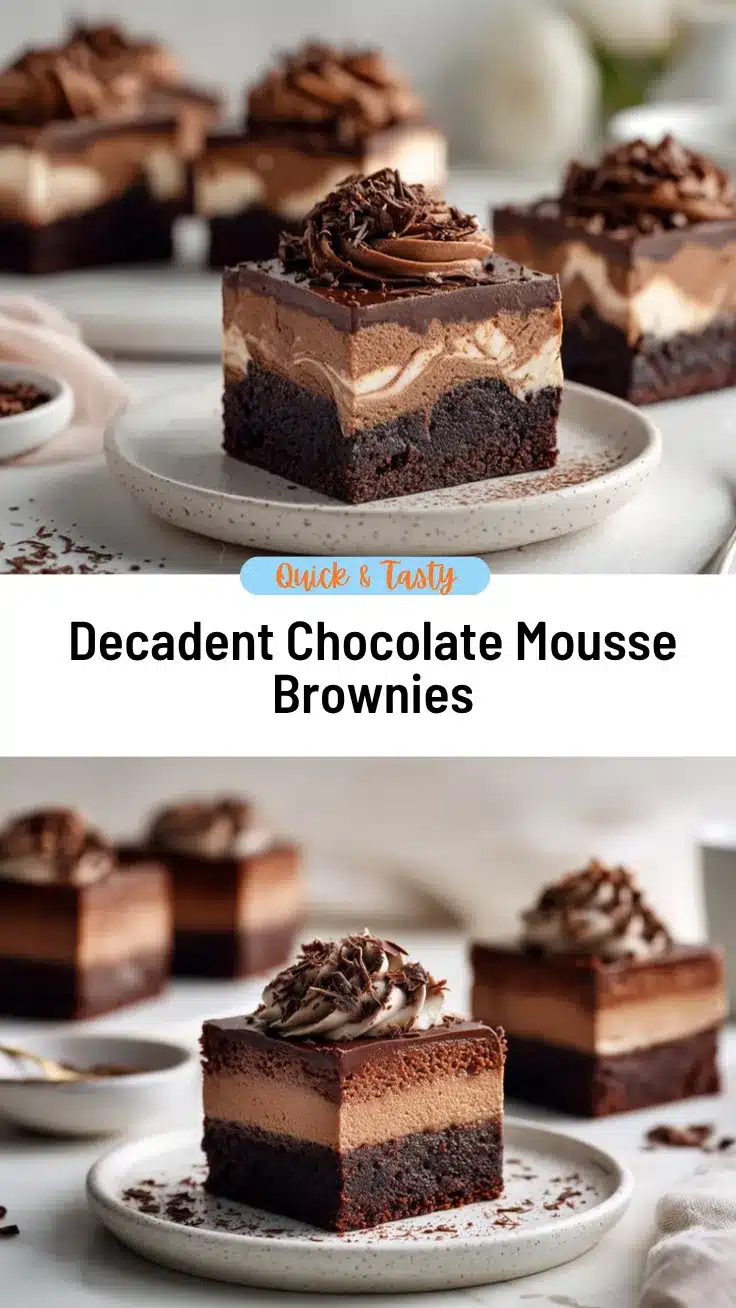 Chocolate Mousse Brownies recipe