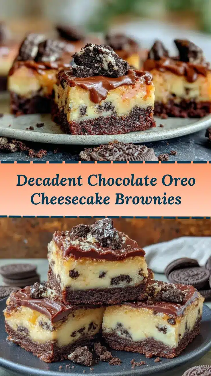 Chocolate Oreo Cheesecake Brownies recipe