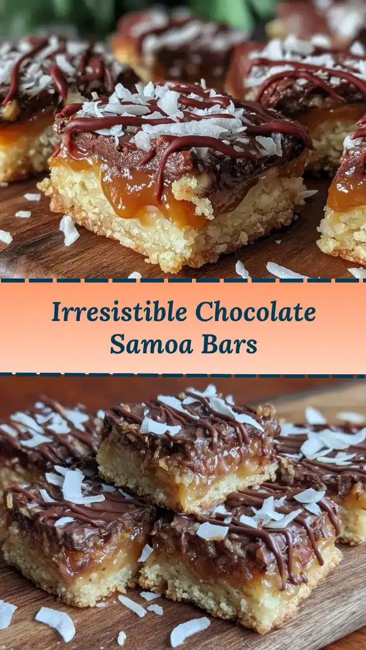 Chocolate Samoa Cookie Bars recipe