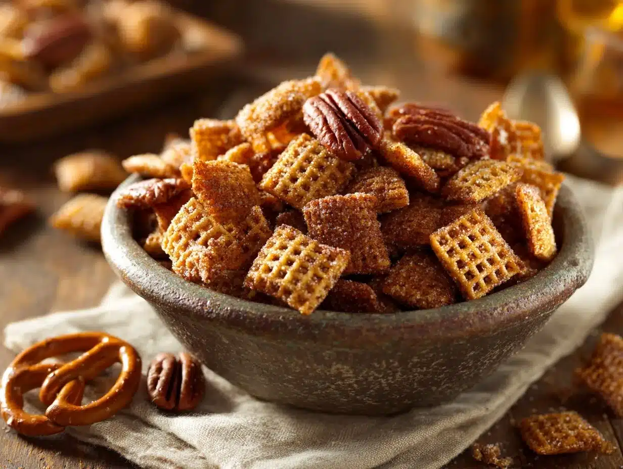 Cinnamon Chex Mix preparation steps