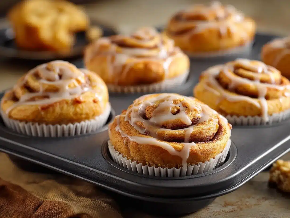 Cinnamon Roll Muffins preparation steps