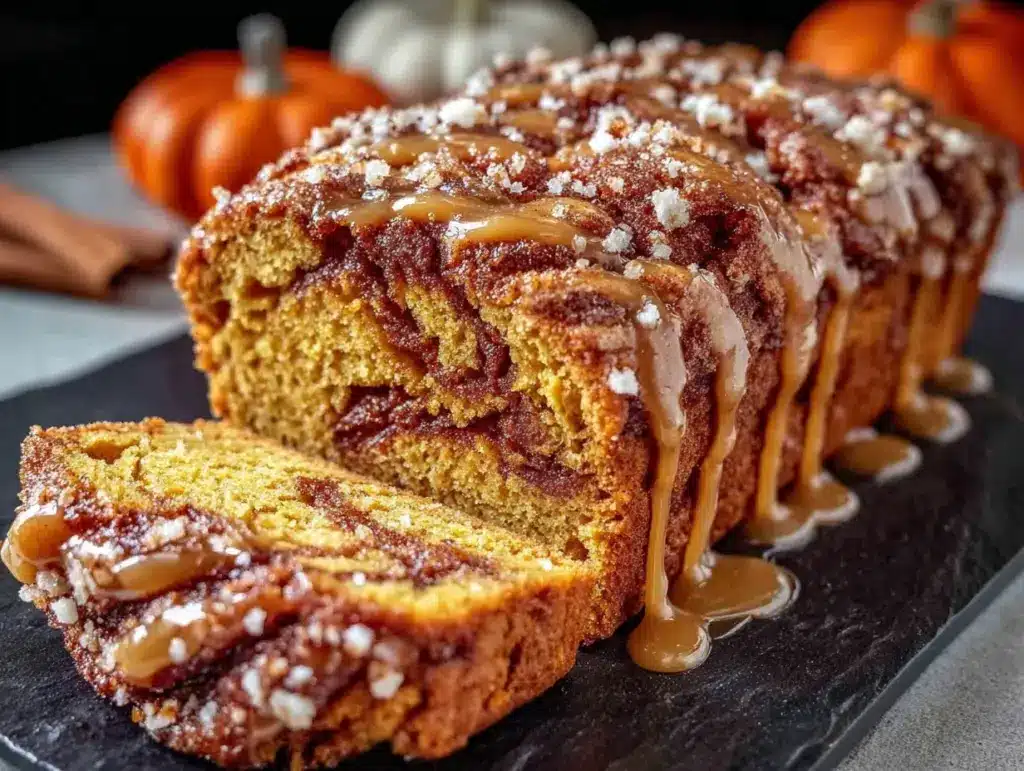 cinnamon swirl pumpkin bread - featured image