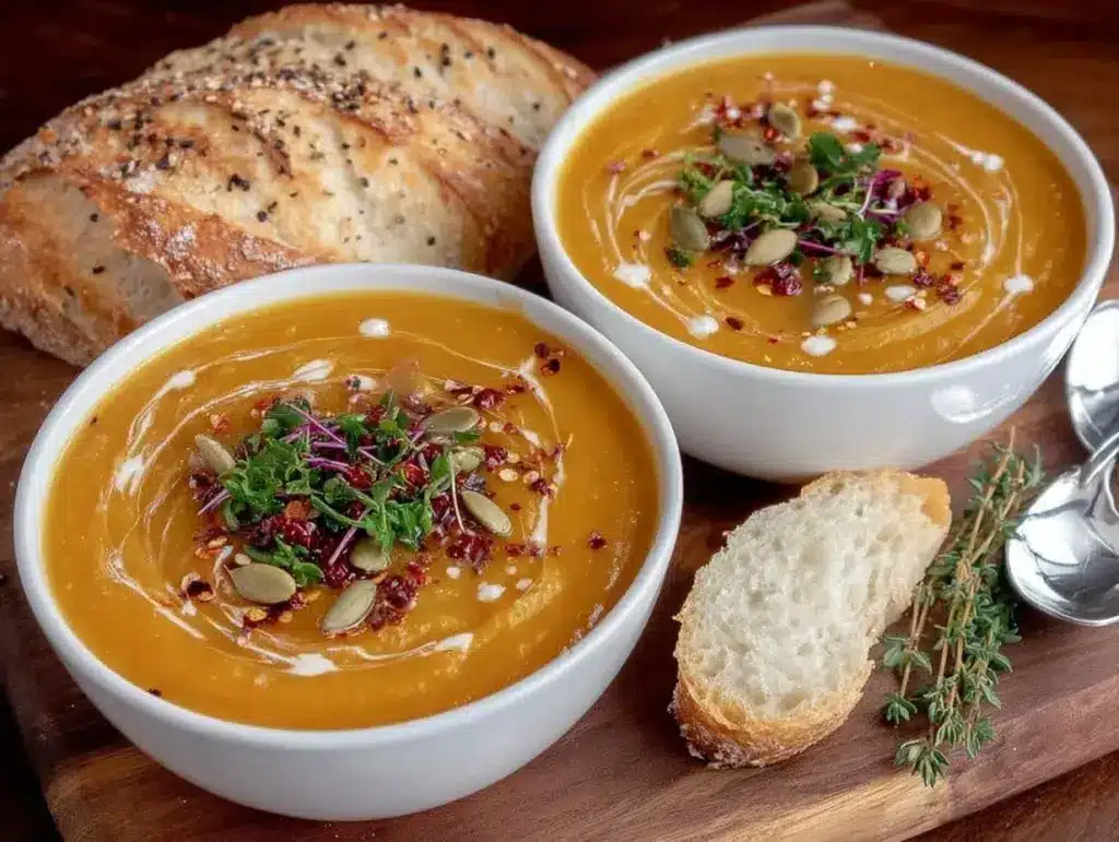 creamy butternut squash soup - featured image