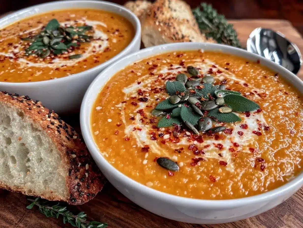 creamy butternut squash soup preparation steps
