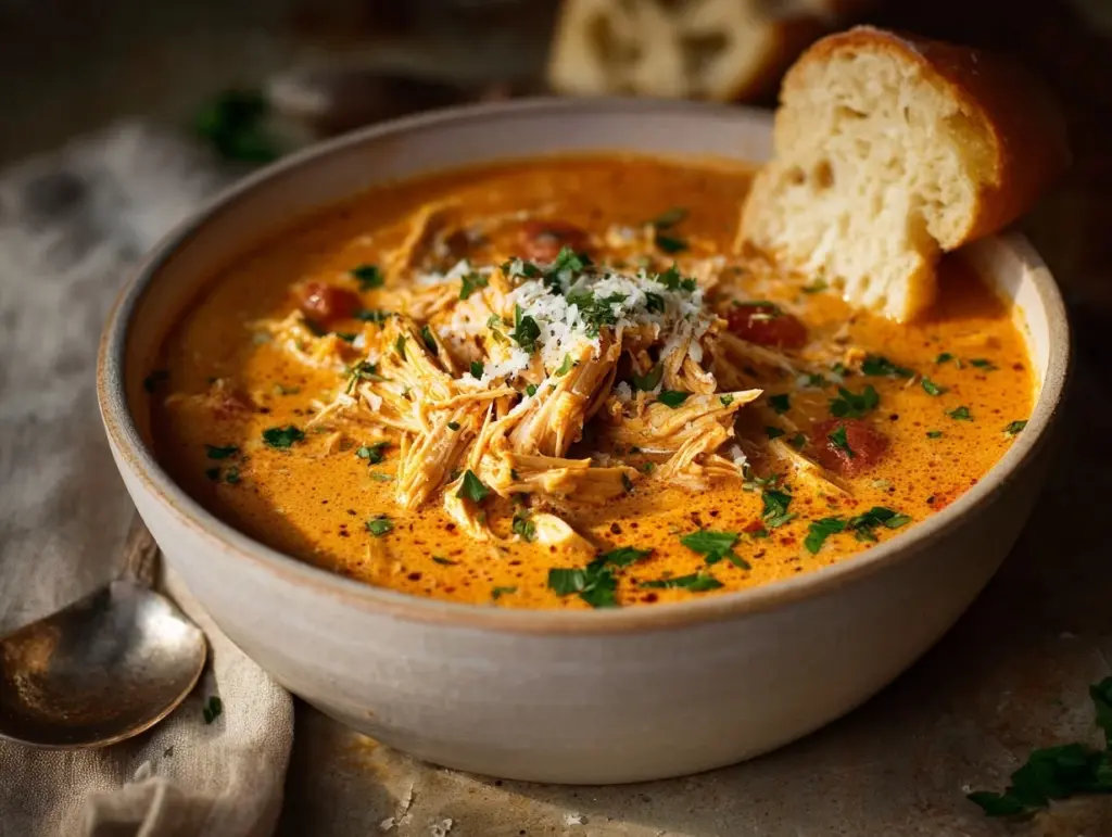 Creamy Chicken Parmesan Soup - featured image