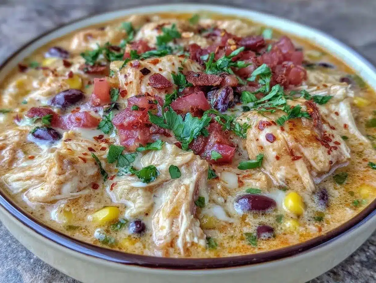 creamy chicken taco soup preparation steps