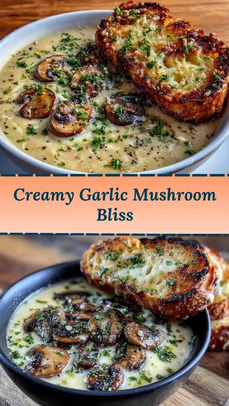 Creamy Garlic Mushroom Soup recipe