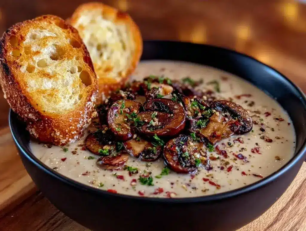 creamy mushroom soup - featured image