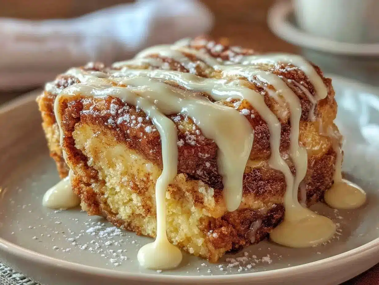 crockpot cinnamon roll dump cake preparation steps