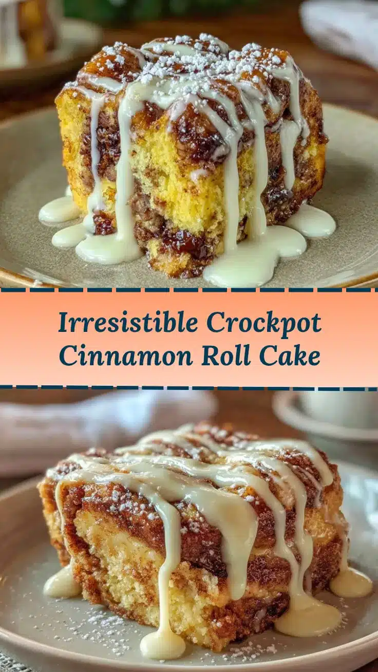 crockpot cinnamon roll dump cake recipe