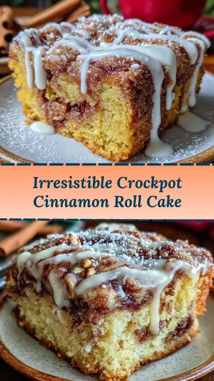 crockpot cinnamon roll dump cake recipe