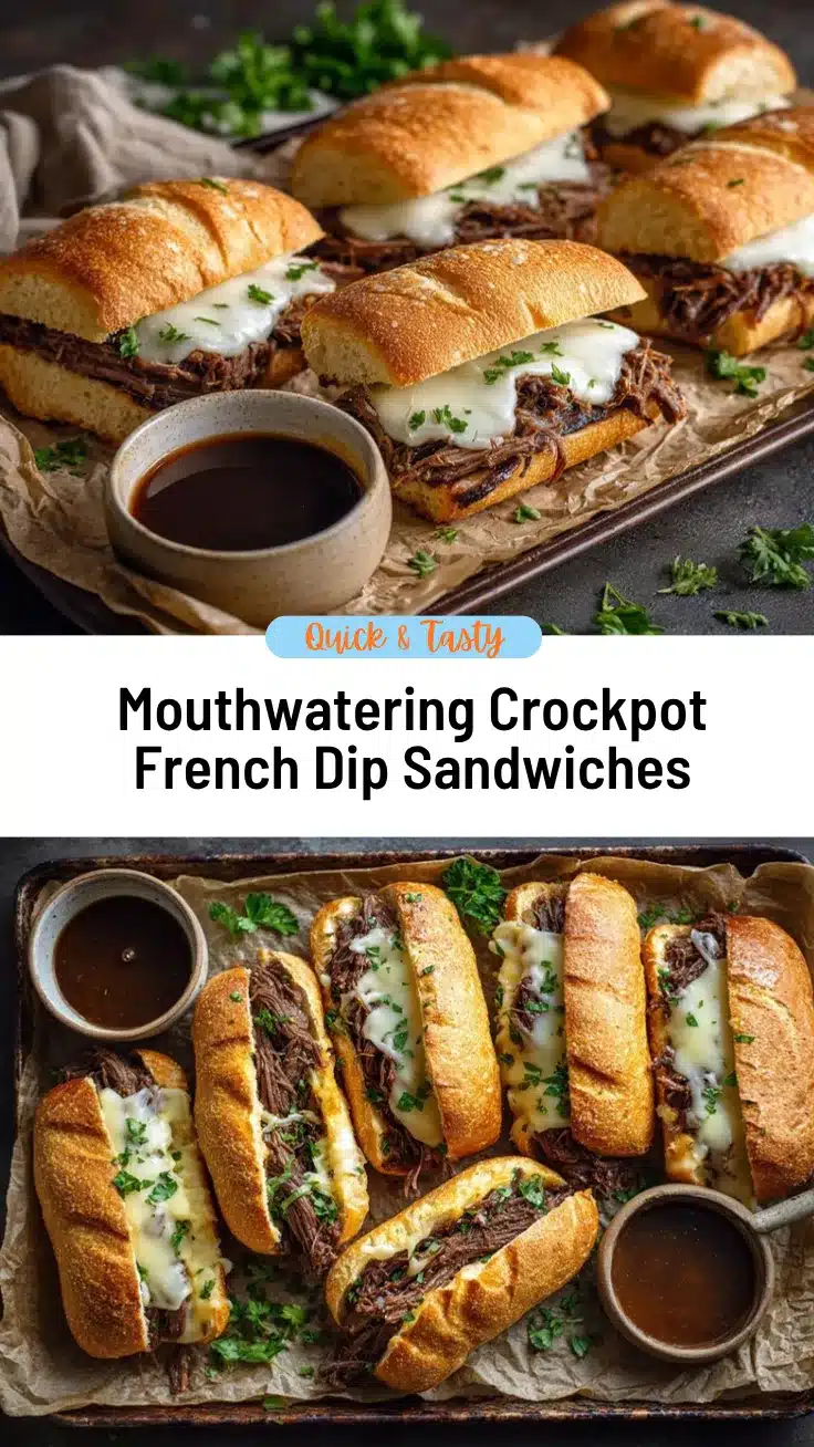 Crockpot French Dip Sandwiches recipe