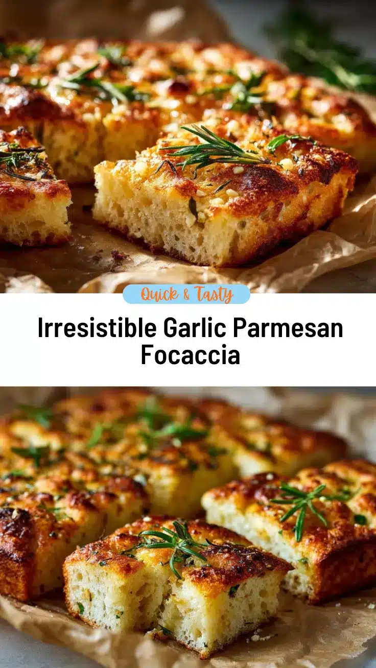 garlic parmesan focaccia bread recipe