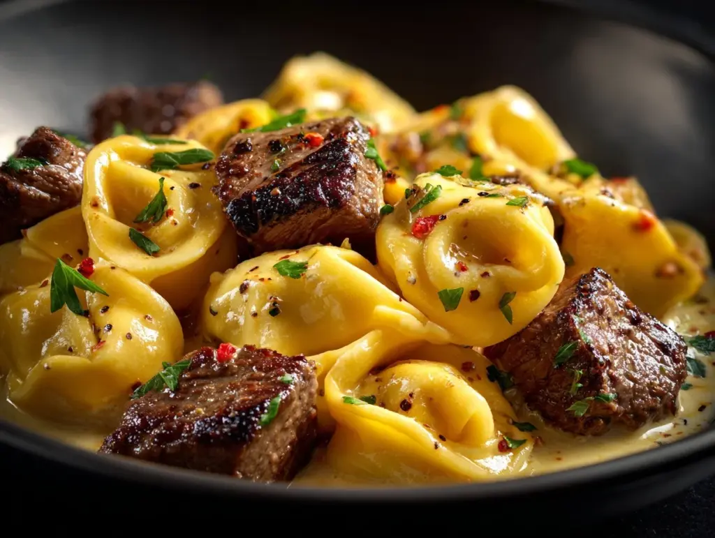 Garlic Steak Tortellini - featured image