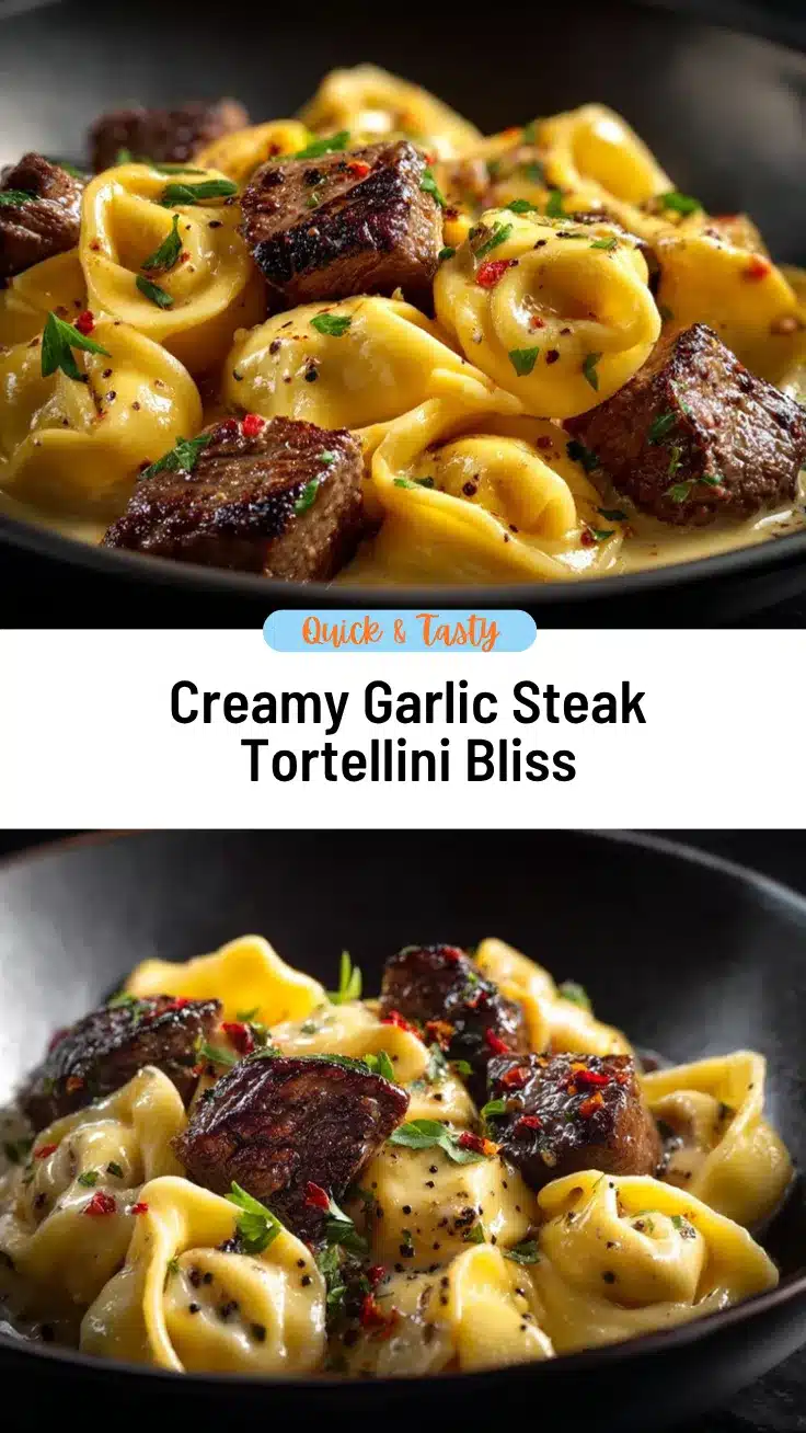 Garlic Steak Tortellini recipe
