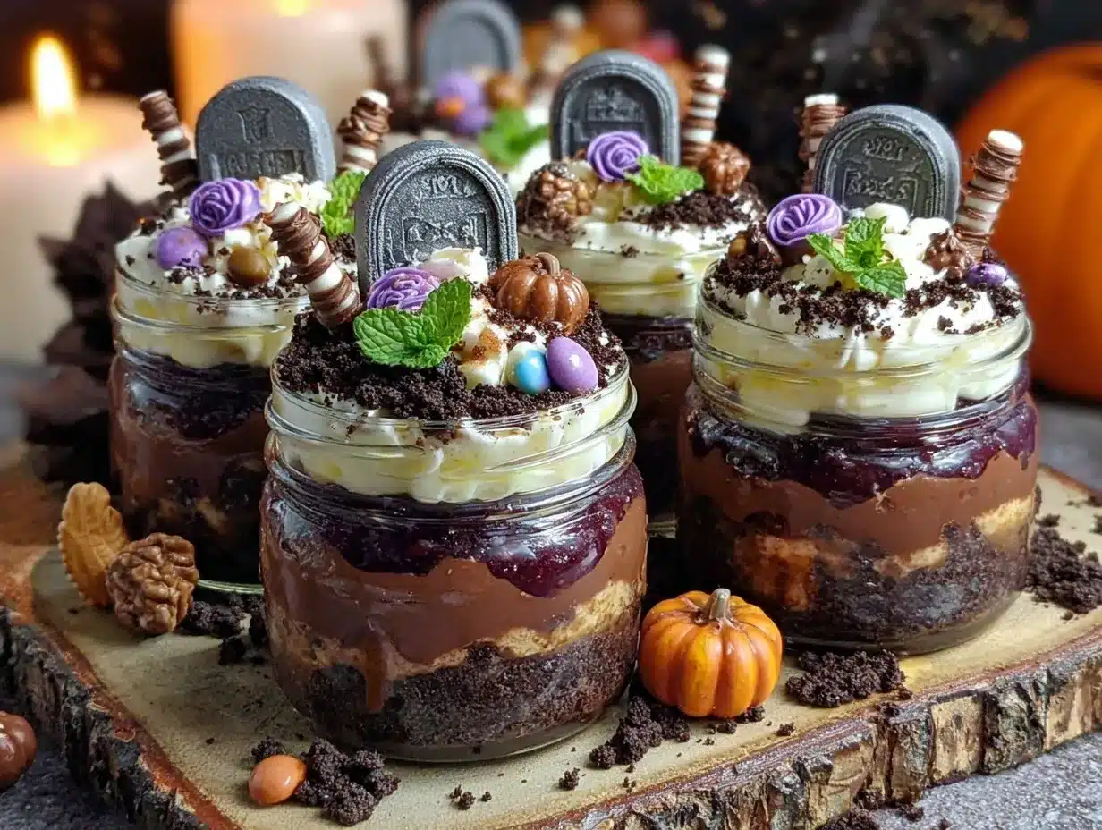 Graveyard Pudding Cups preparation steps