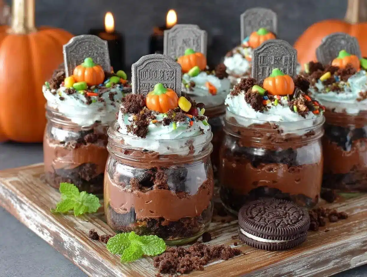 Halloween Dirt Cups preparation steps