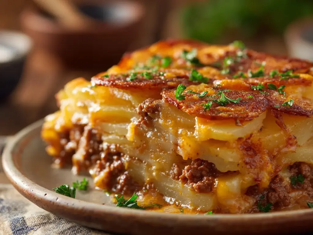 hamburger potato casserole - featured image